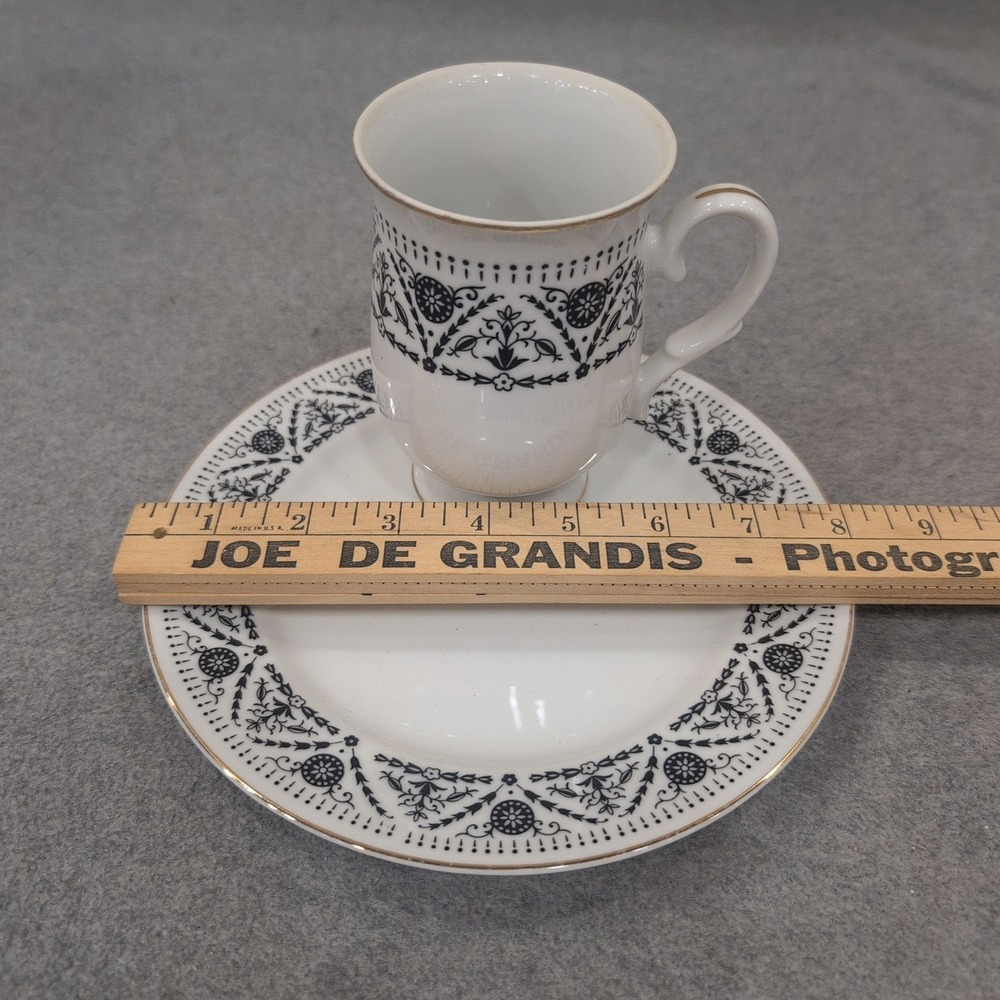 Sheffield Versailles Fine China Demitasse Cup and Saucer Set Japan 1970 JE 60 61 - Picture 4 of 7